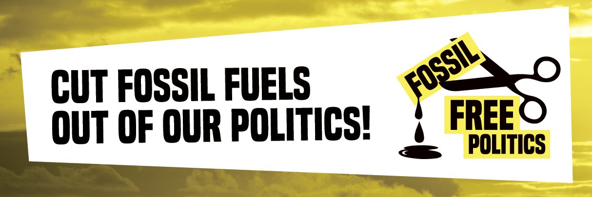 Fossil Free Politics's banner