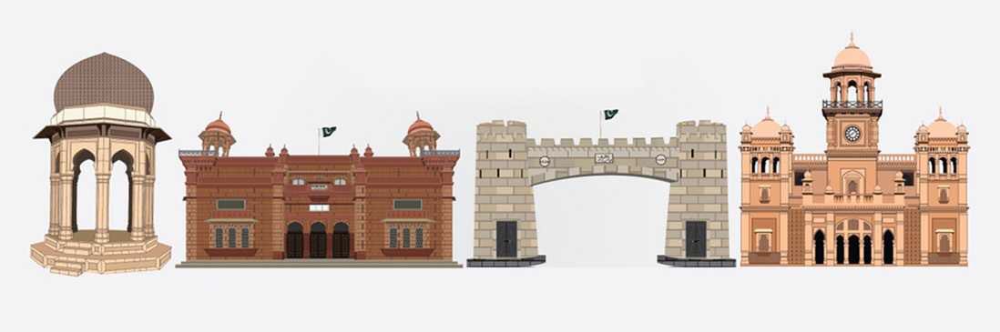 Walled city of Peshawar's banner