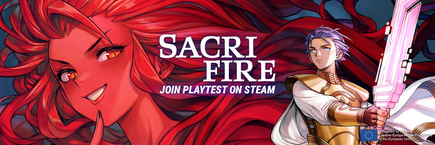 SacriFire ❤️‍🔥 Join playtest on Steam's banner