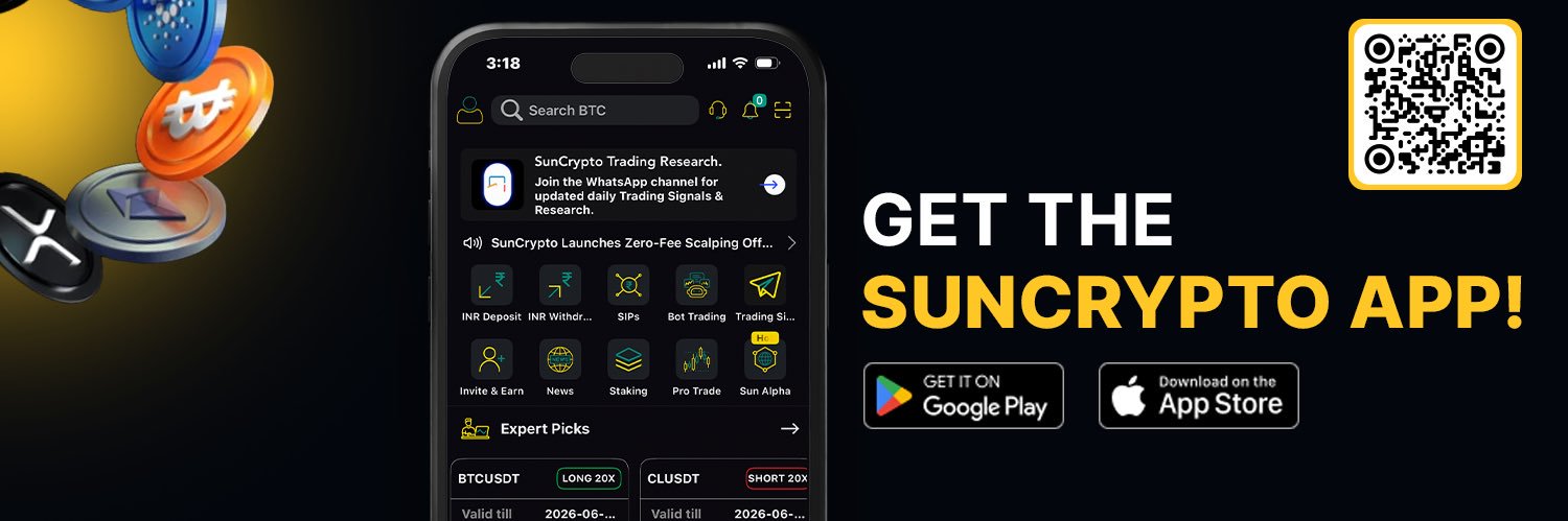 SunCrypto: Leading Indian Crypto Exchange's banner