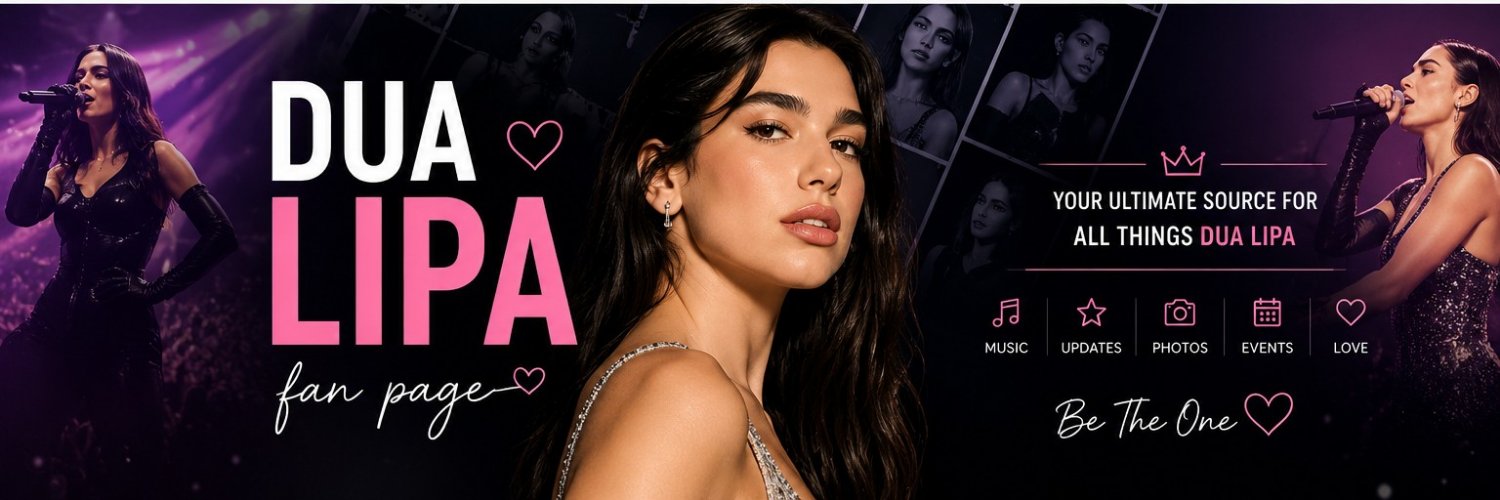 Dua Lipa's banner