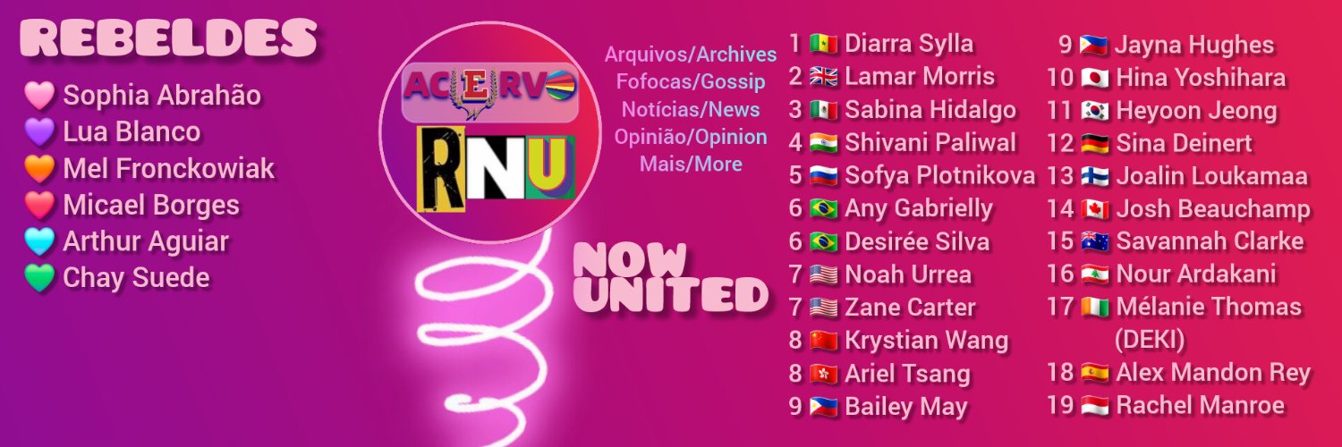 Acervo RNU | Rebeldes e Now United's banner