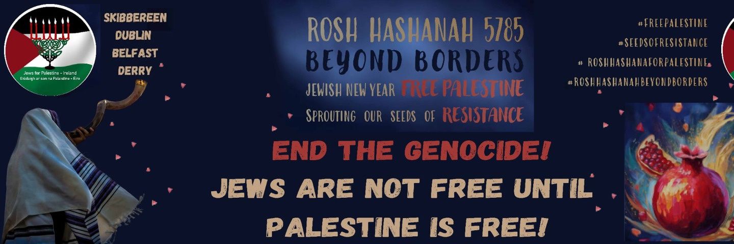 Jews for Palestine Ireland's banner
