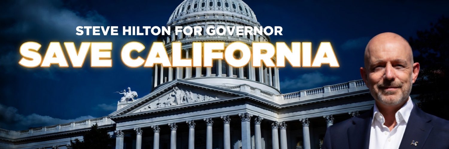 Steve Hilton For Governor's banner