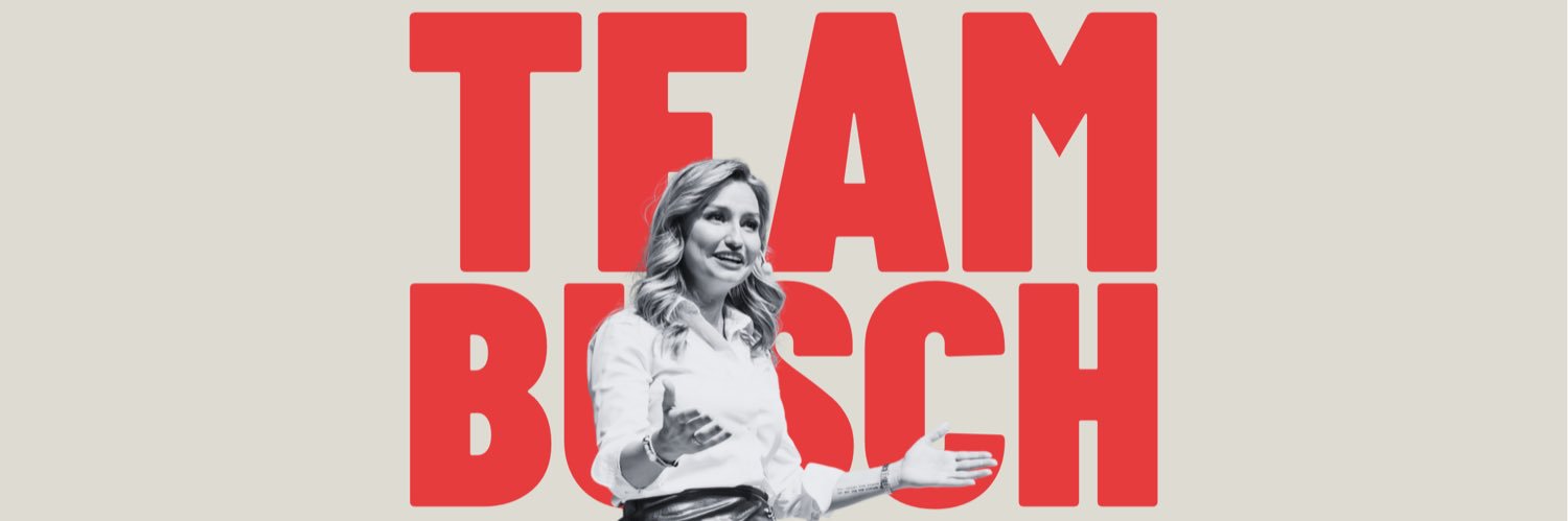 Ebba Busch's banner