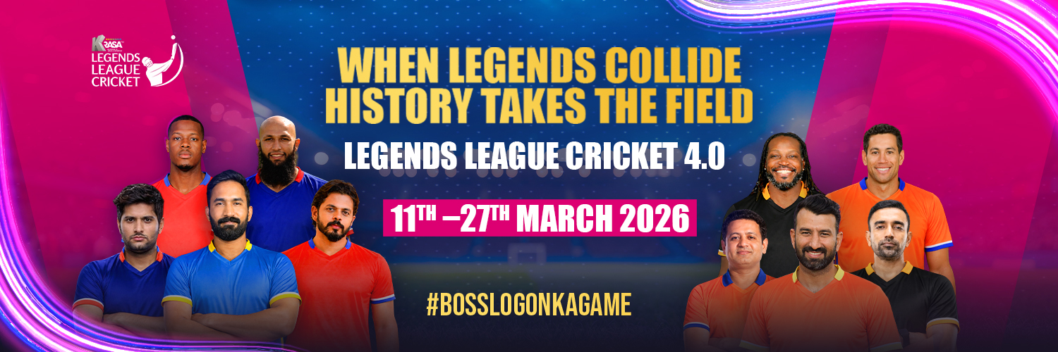 Legends League Cricket's banner