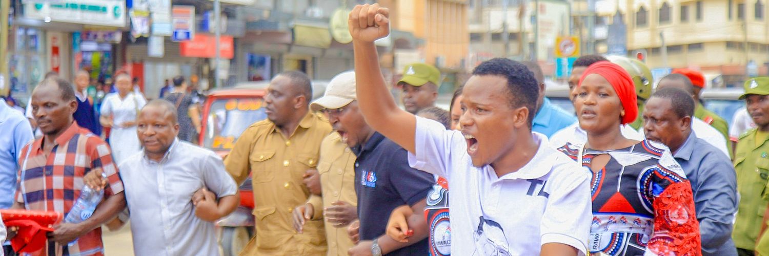 John Nguti Chadema's banner