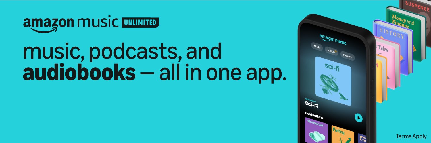 Podcasts on Amazon Music's banner