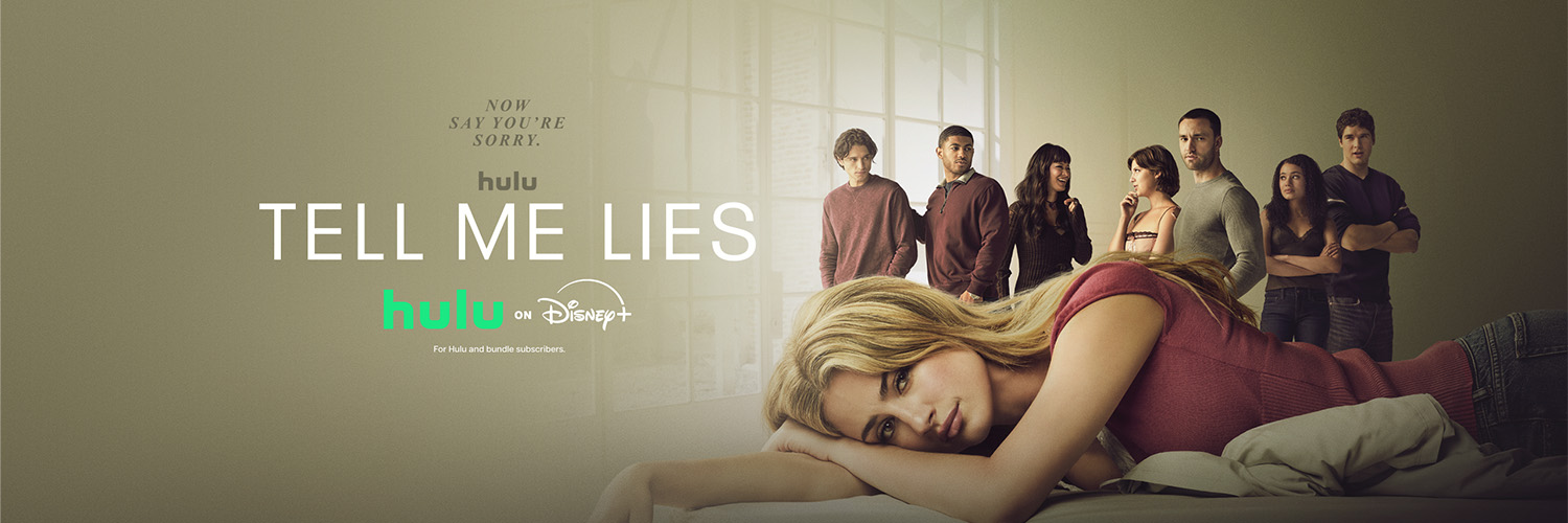 Tell Me Lies on Hulu's banner