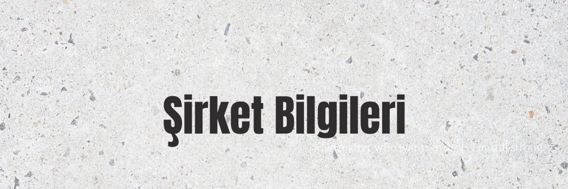 Şirket Bilgileri's banner