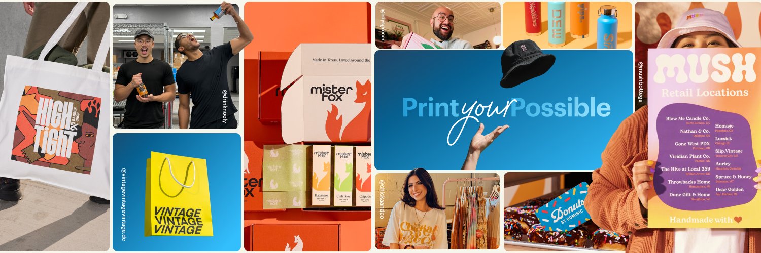 VistaPrint's banner