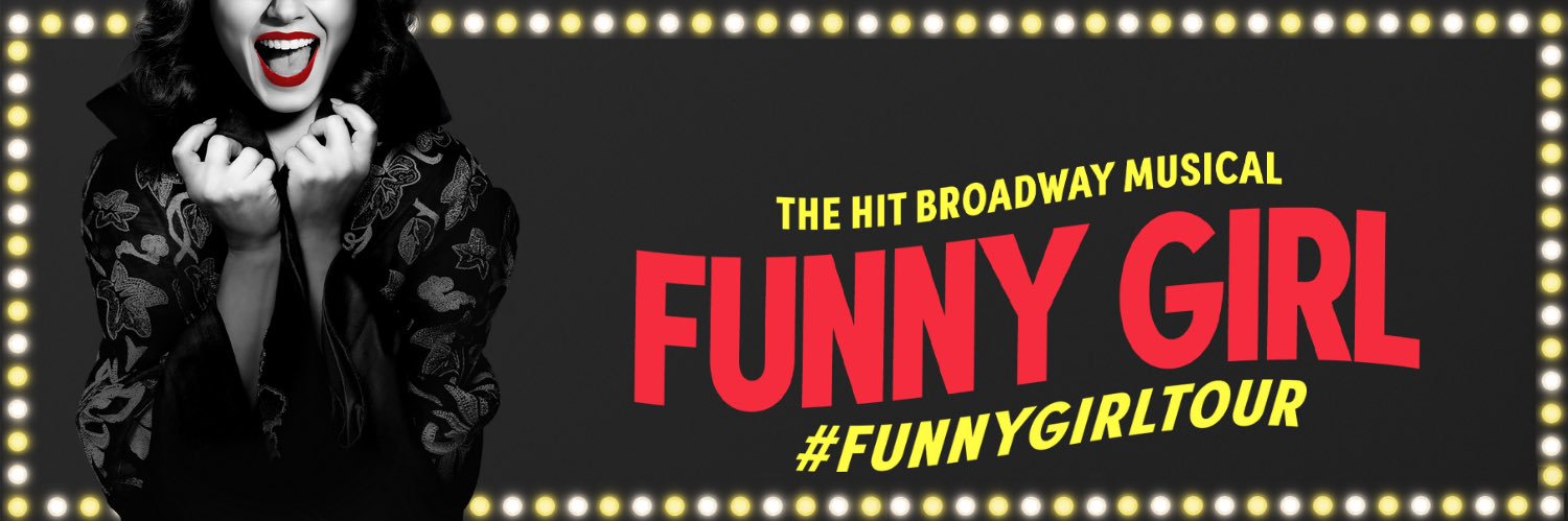 Funny Girl on Broadway's banner