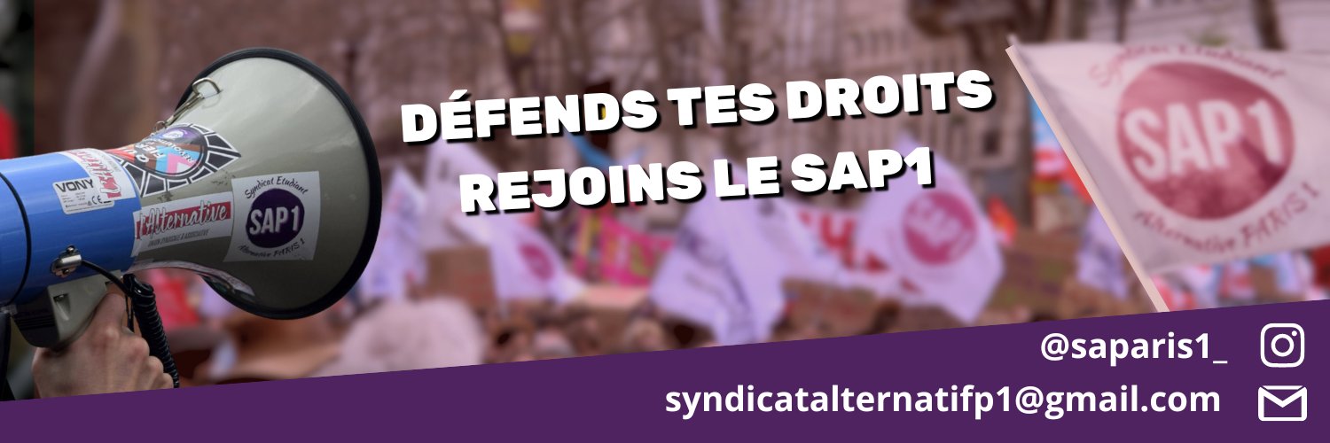 Syndicat Alternative Paris 1 - SAP1's banner