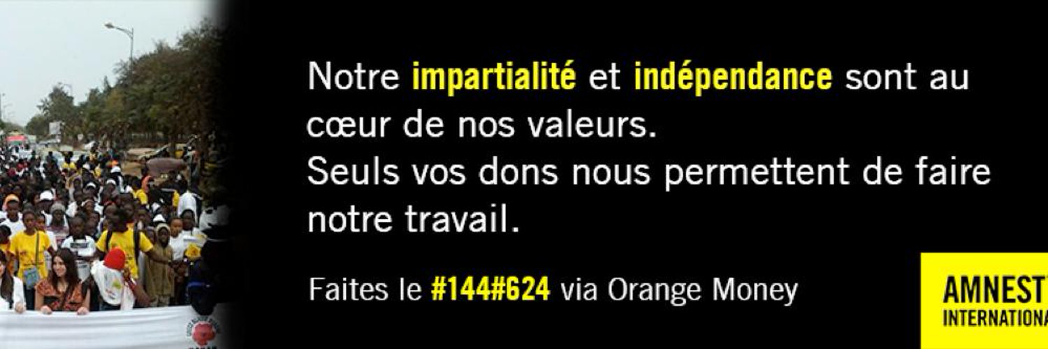 Amnesty Sénégal's banner