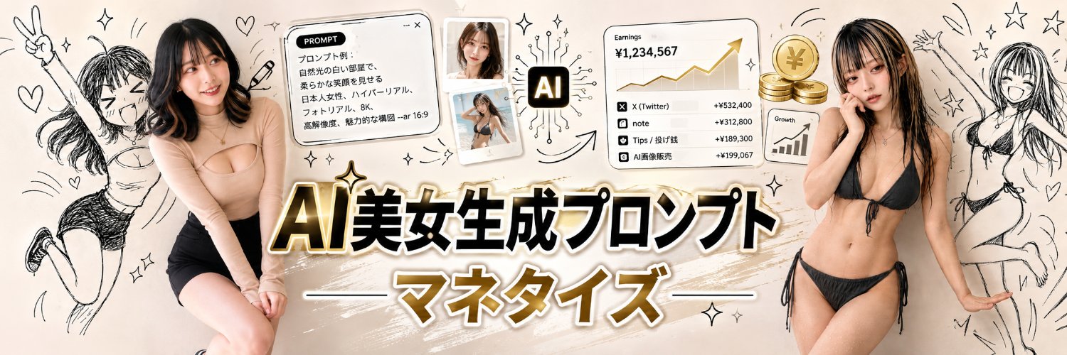 ハイバラ｜AI美女研究's banner