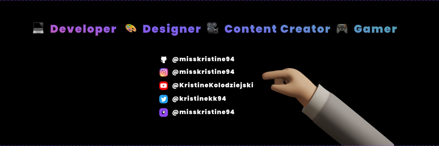 Kristine Kolodziejski || MVP || #PrinCSS's banner