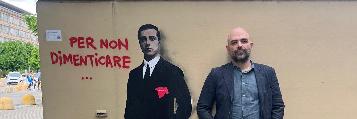 Roberto Saviano's banner
