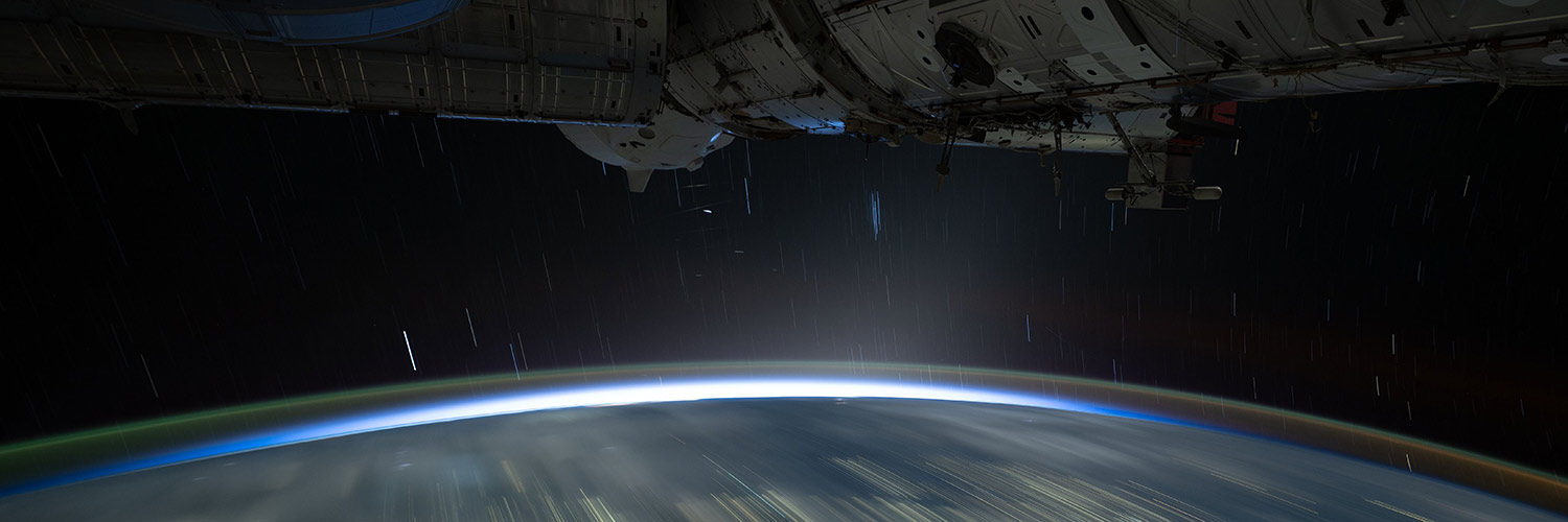International Space Station's banner