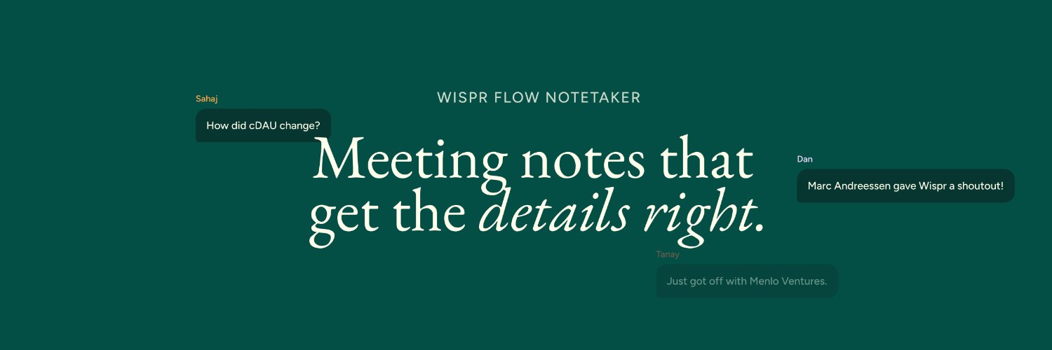 Wispr Flow's banner