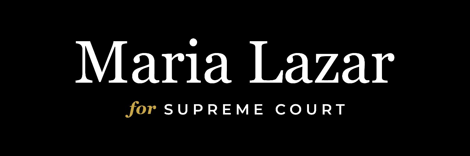 Judge Maria Lazar's banner