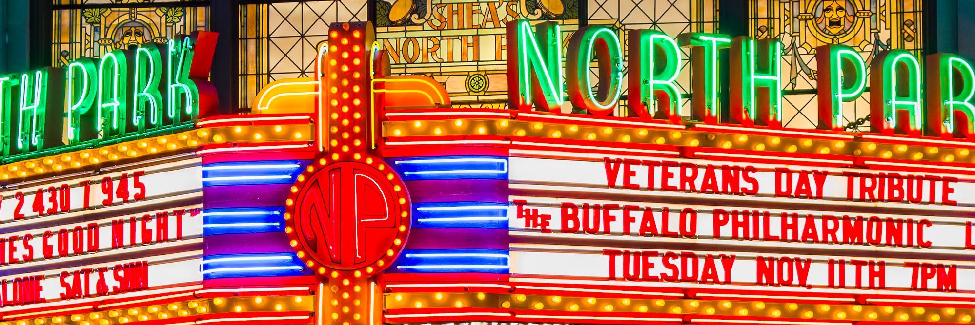 North Park Theatre's banner