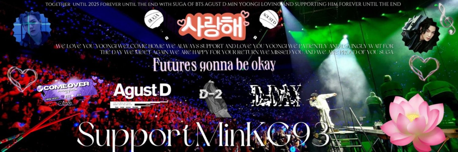 🐱SUPPORT MINSUGA AGUST D93⁷🐈‍⬛ 🥢HAEGEUMTO1B🪷's banner