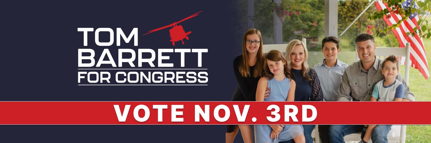 Tom Barrett's banner
