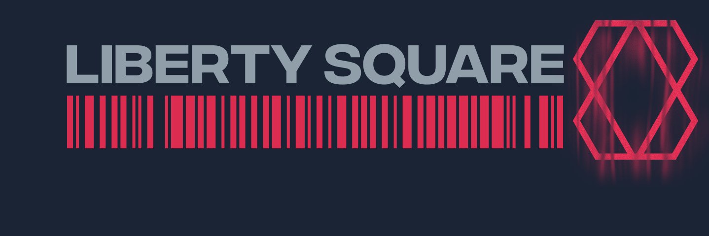 Liberty Square's banner