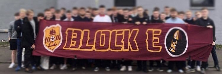 Block E's banner