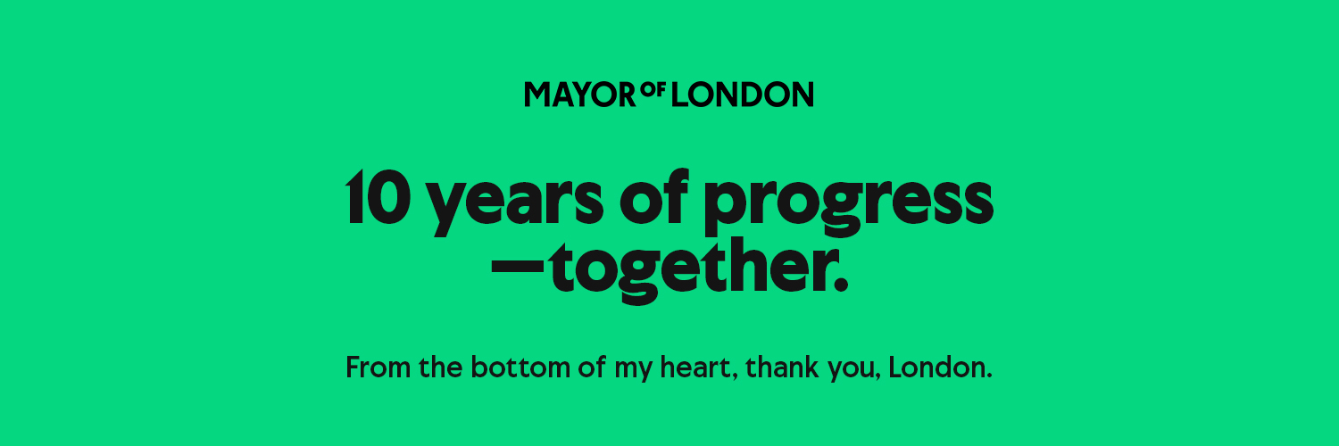 Mayor of London, Sadiq Khan's banner