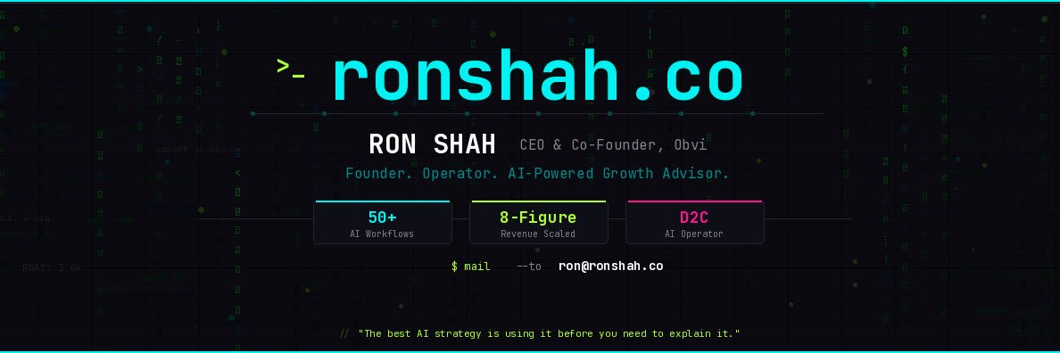 Ron Shah's banner