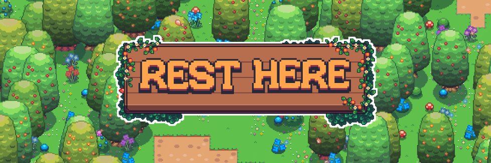 Rest Here's banner
