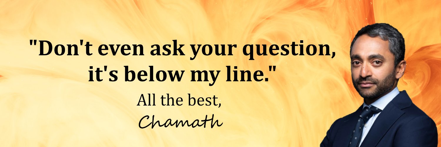 Chamath Palihapitiya's burner (parody)'s banner