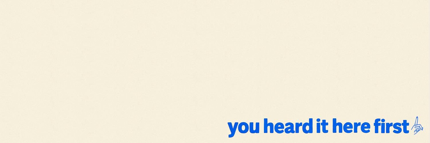 First To Hear It's banner