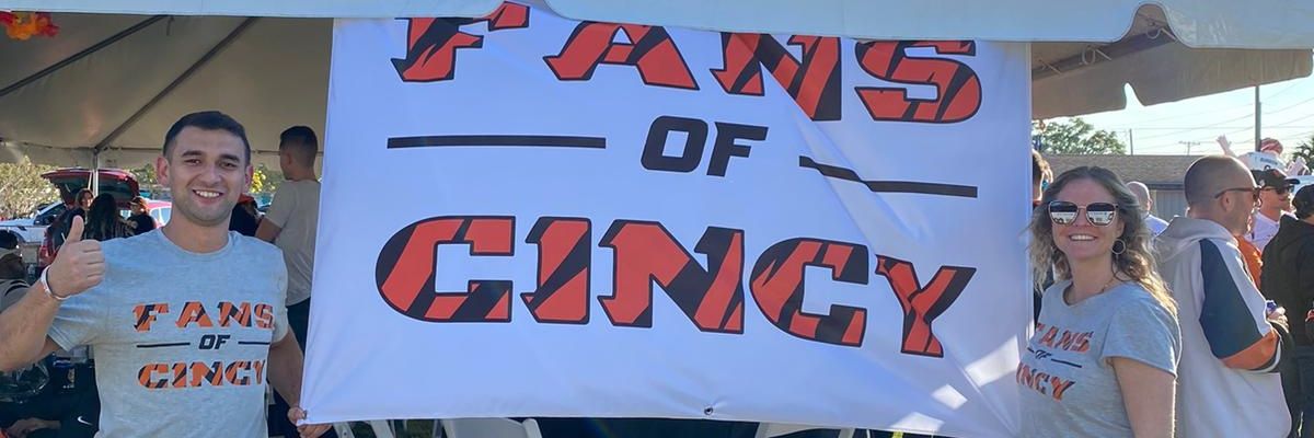 Fans of Cincy's banner