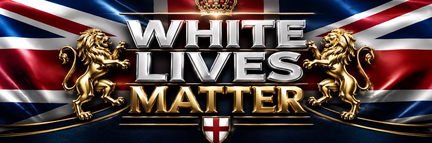 White Lives Matter's banner