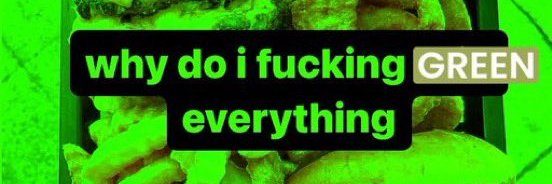 The green one's banner