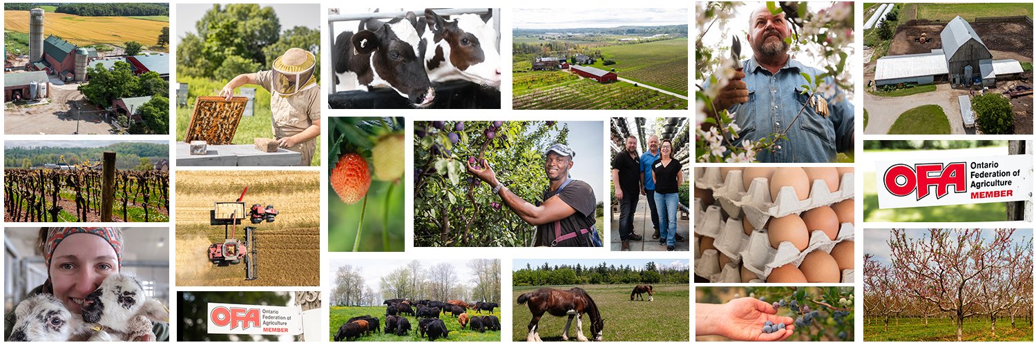 Ontario Federation of Agriculture's banner