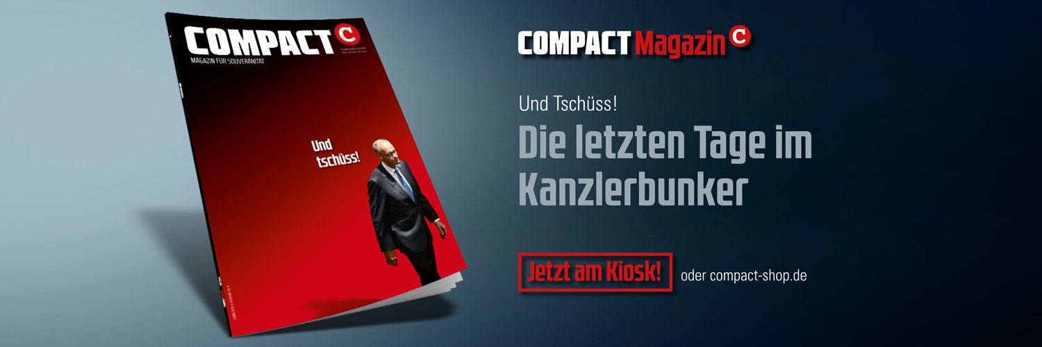 Jürgen Elsässer's banner
