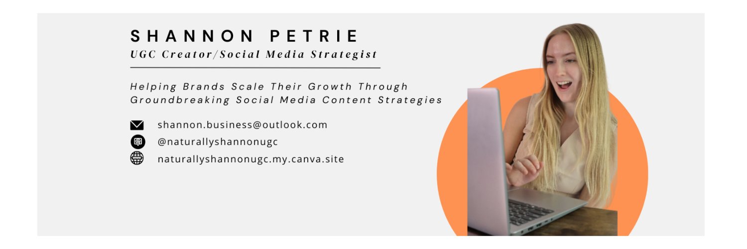 Shannon | Naturally Creative: Strategic UGC's banner