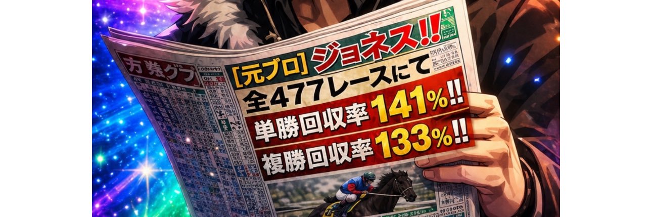 【元プロ】無料競馬予想家ジョネさん's banner