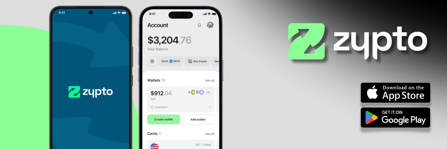 Zypto App's banner