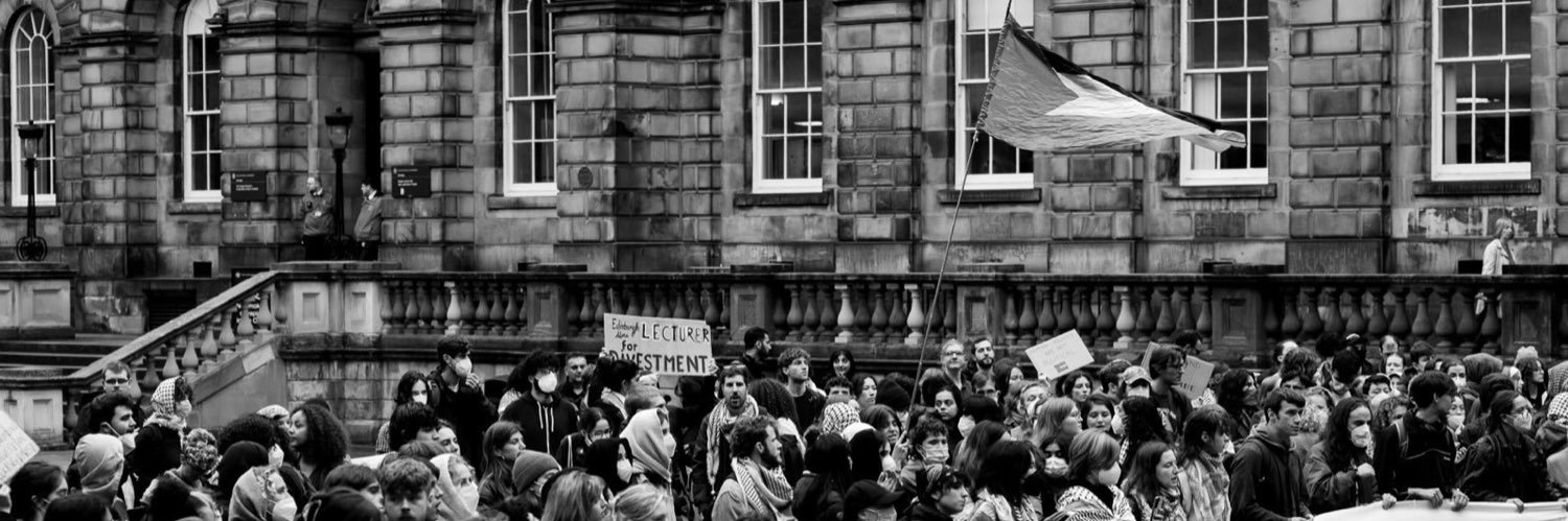 Edinburgh Justice for Palestine's banner