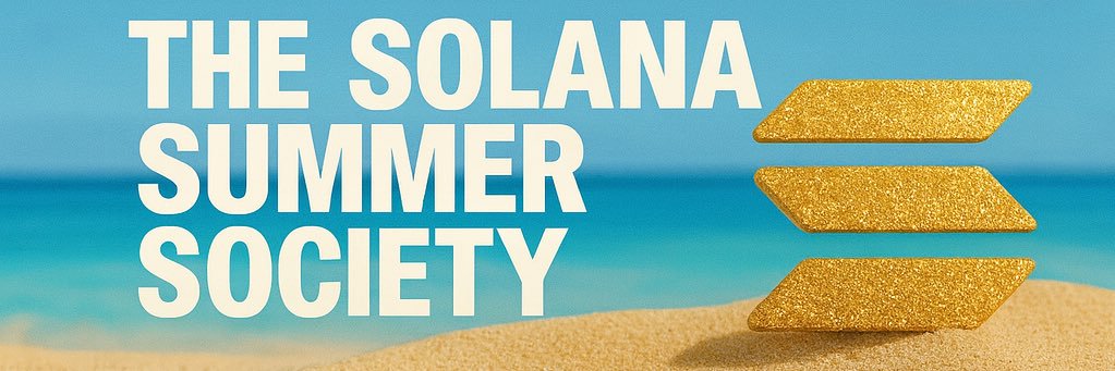 The Solana Summer Society's banner