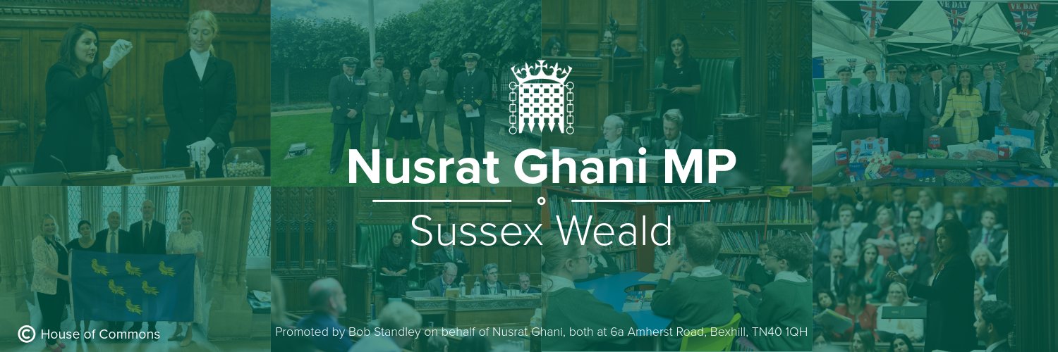 Nusrat Ghani MP's banner