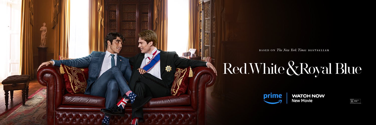 Red, White & Royal Blue on Prime's banner