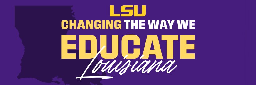 LSU President Dr. Wade Rousse's banner