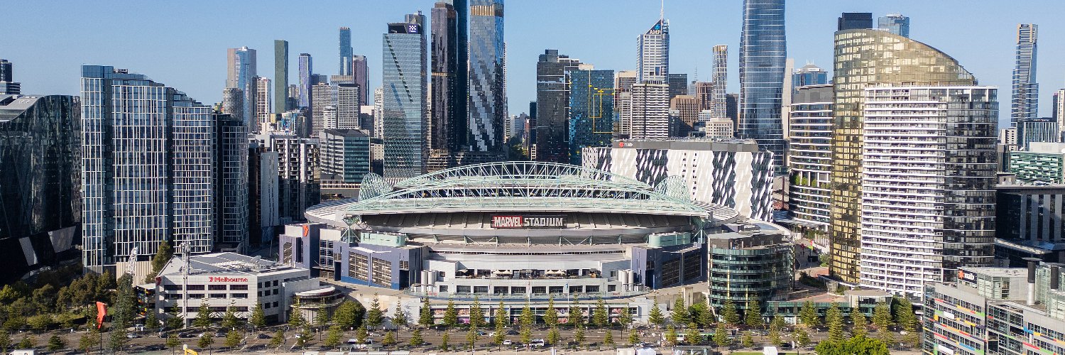 Marvel Stadium's banner