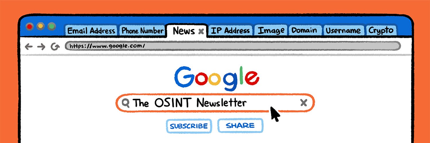 The OSINT Newsletter's banner