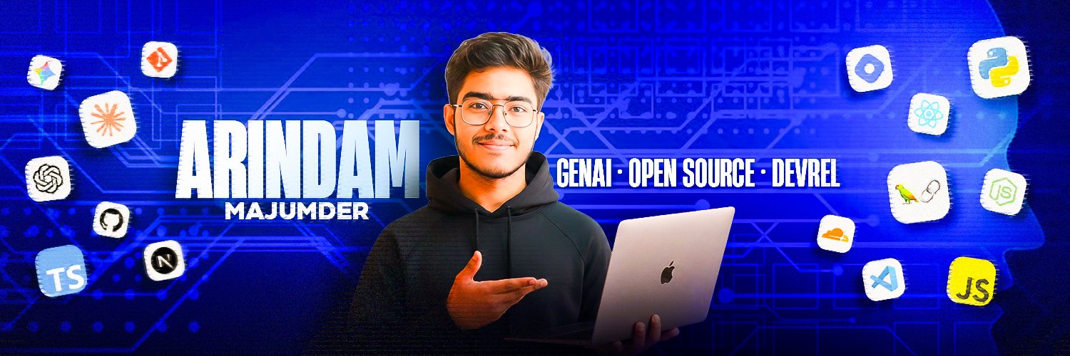 Arindam Majumder 𝕏's banner
